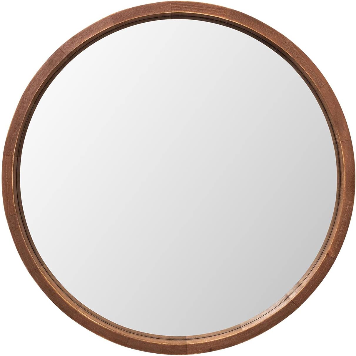 Framed Farmhouse Beige Wall Mirror — 30" - View 2