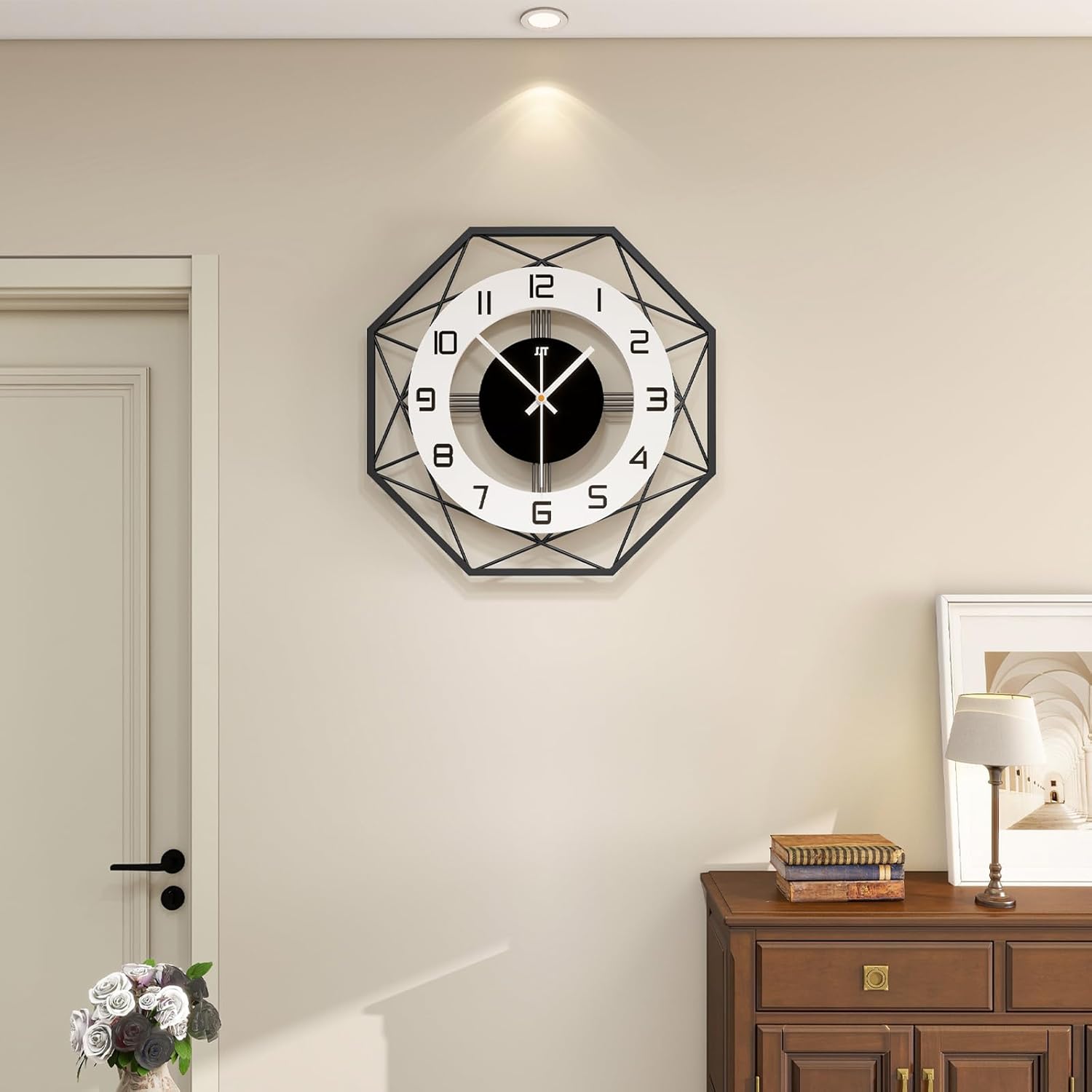 Battery Operated Modern Wall Clock — 17" - View 2