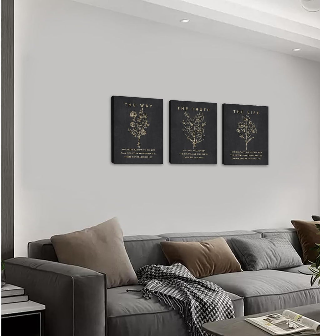 Framed Boho Beige Canvas Wall Art — 16" - View 7