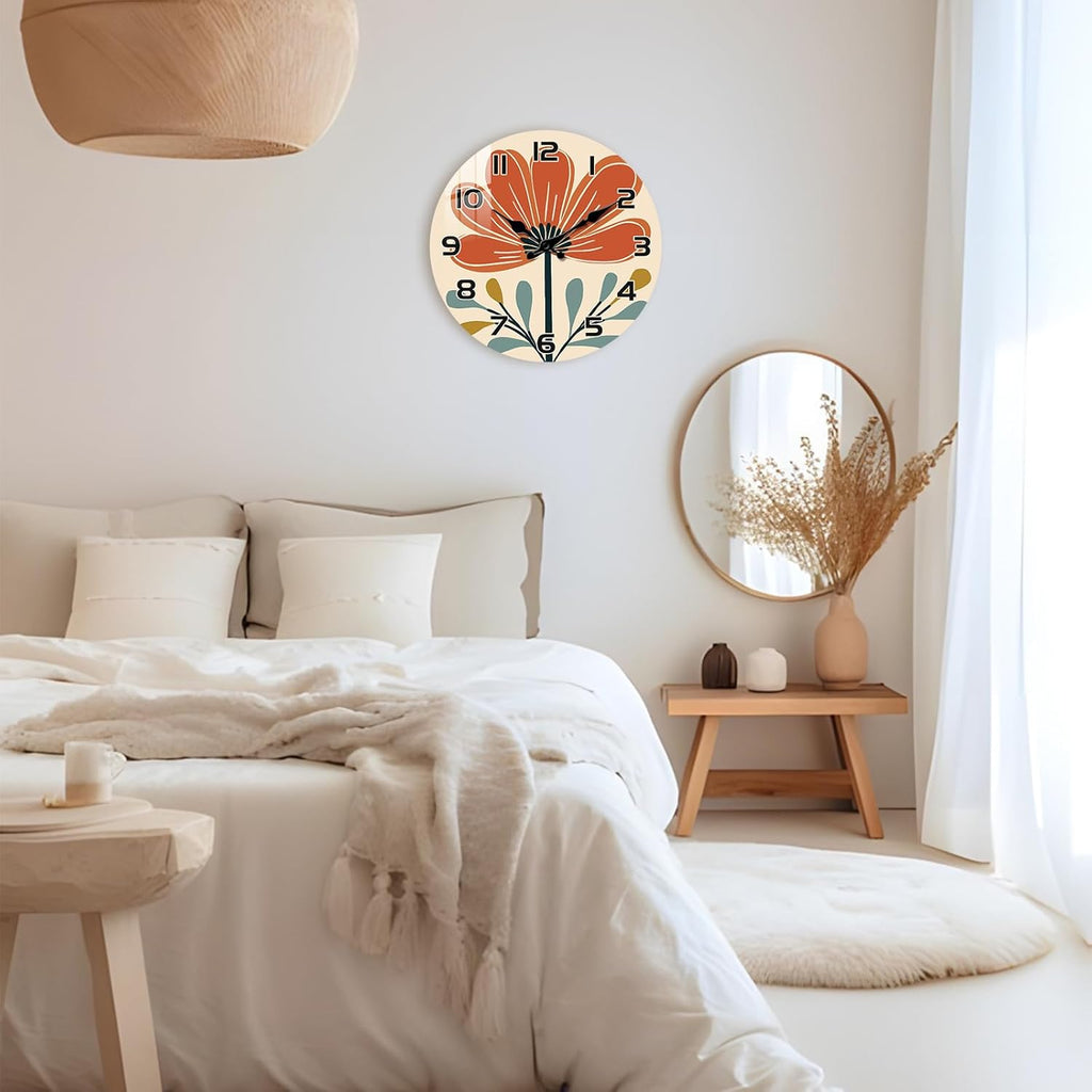 Battery Operated Boho Orange Wall Clock — 16" - View 3