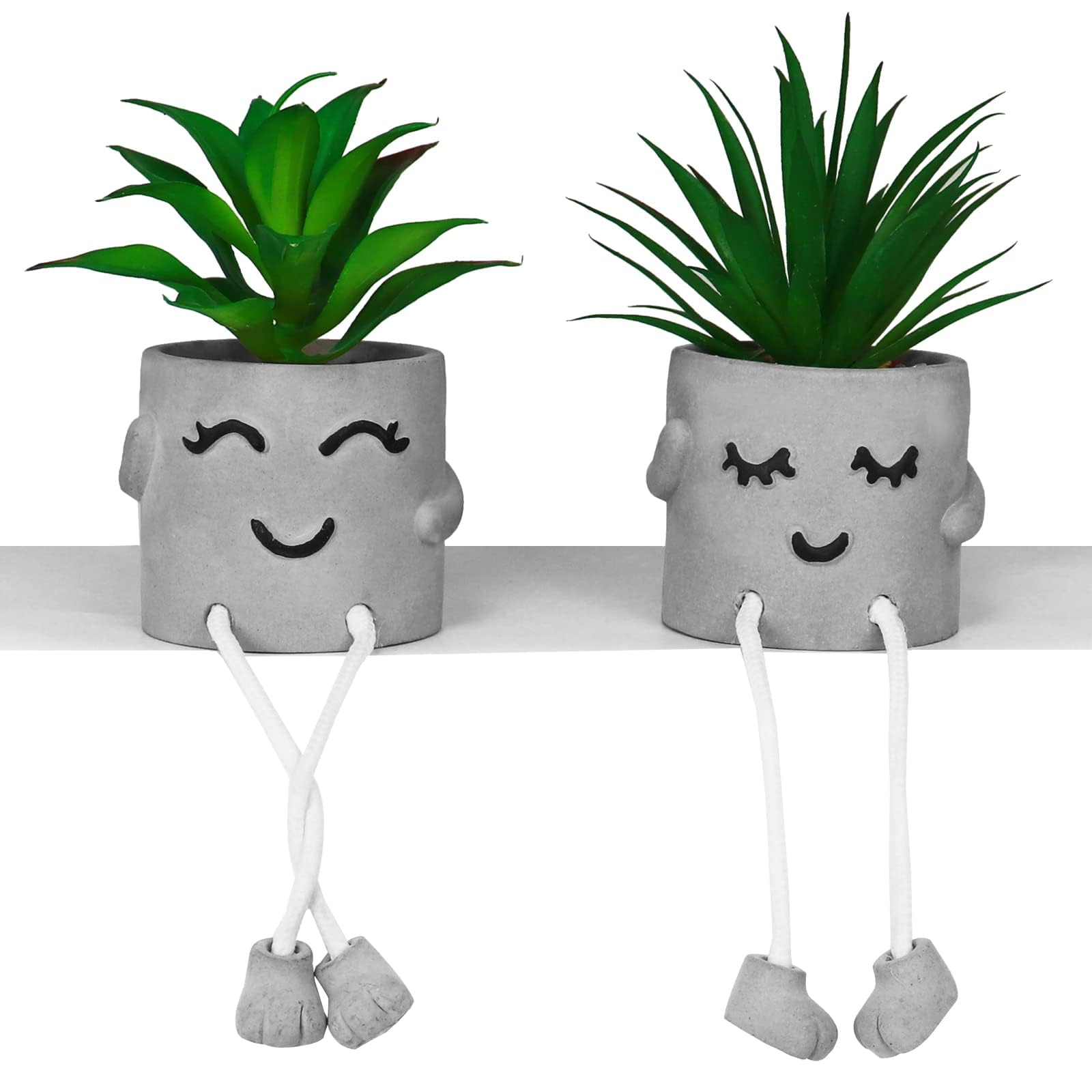 Stone Faux Succulent — Set of 2