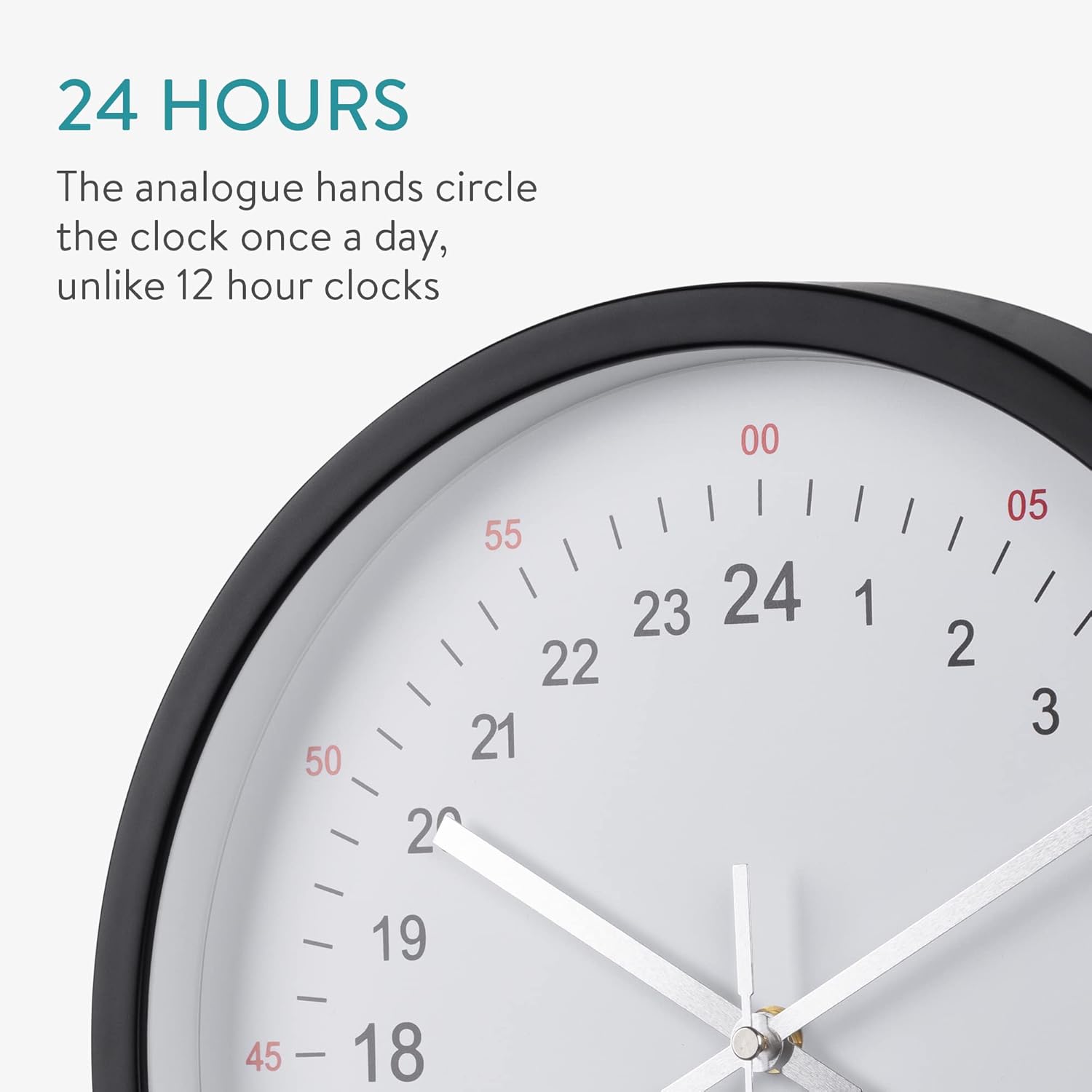 Battery Operated Wall Clock — 11.8" - View 3
