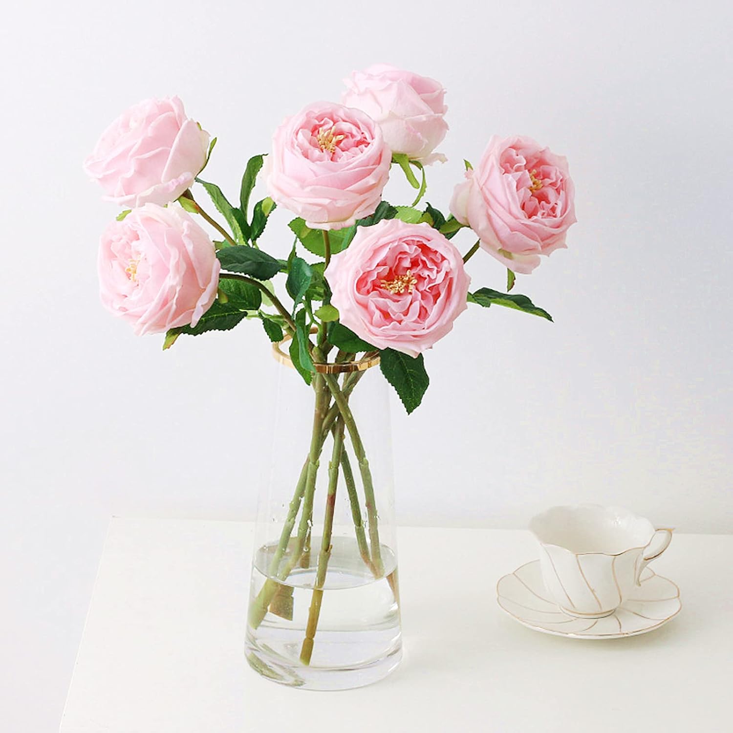 Gold Artificial Flowers — 4 PCS