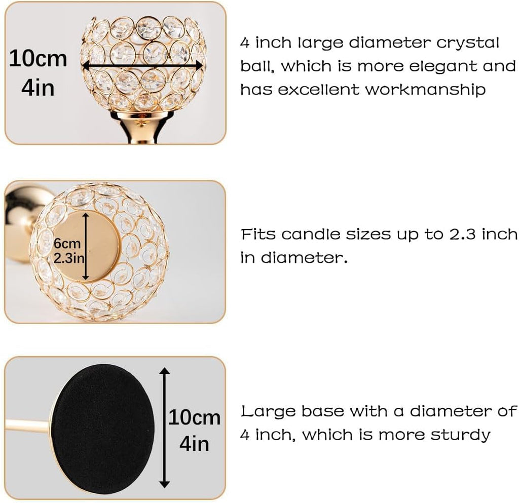 Luxe Gold Pillar Candle — 13" - View 4
