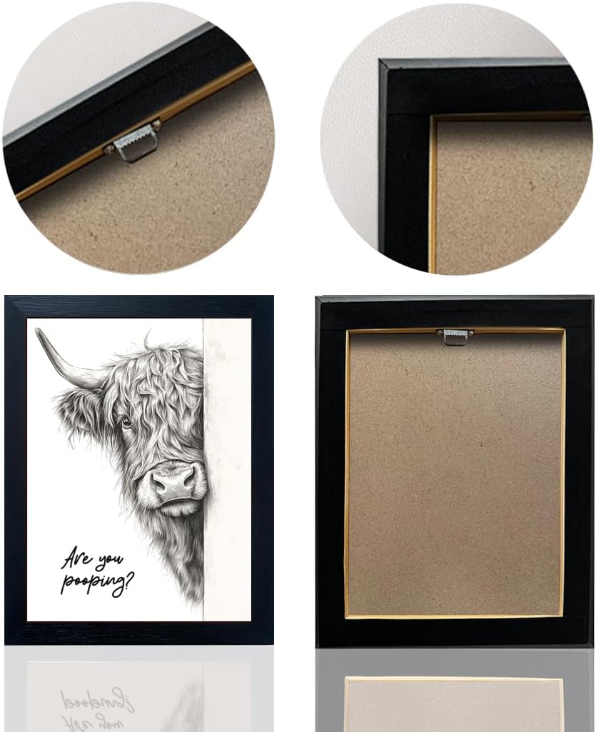 Framed Farmhouse Black Wall Decor — 8" - View 3