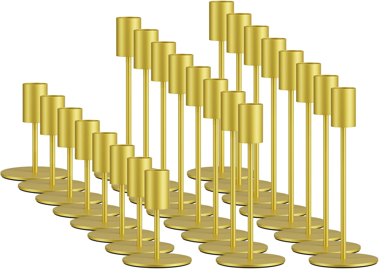 Luxe Black Candle — Set of 6 — Gold