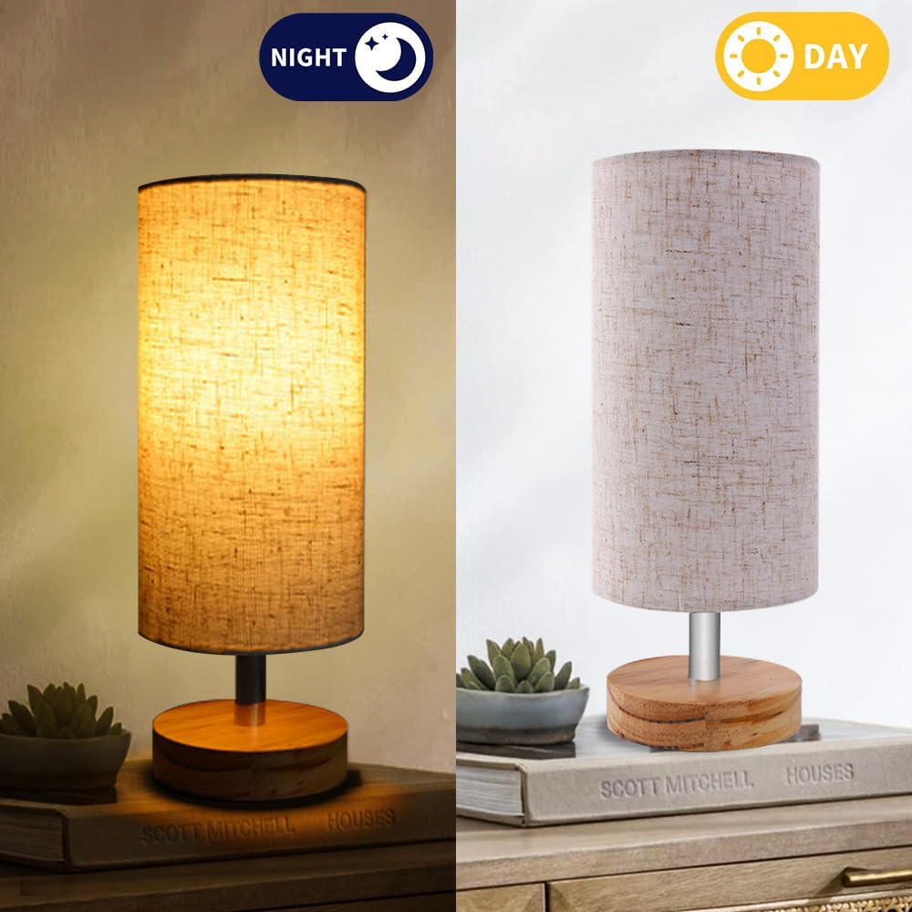 Linen Black Table Lamp - View 6