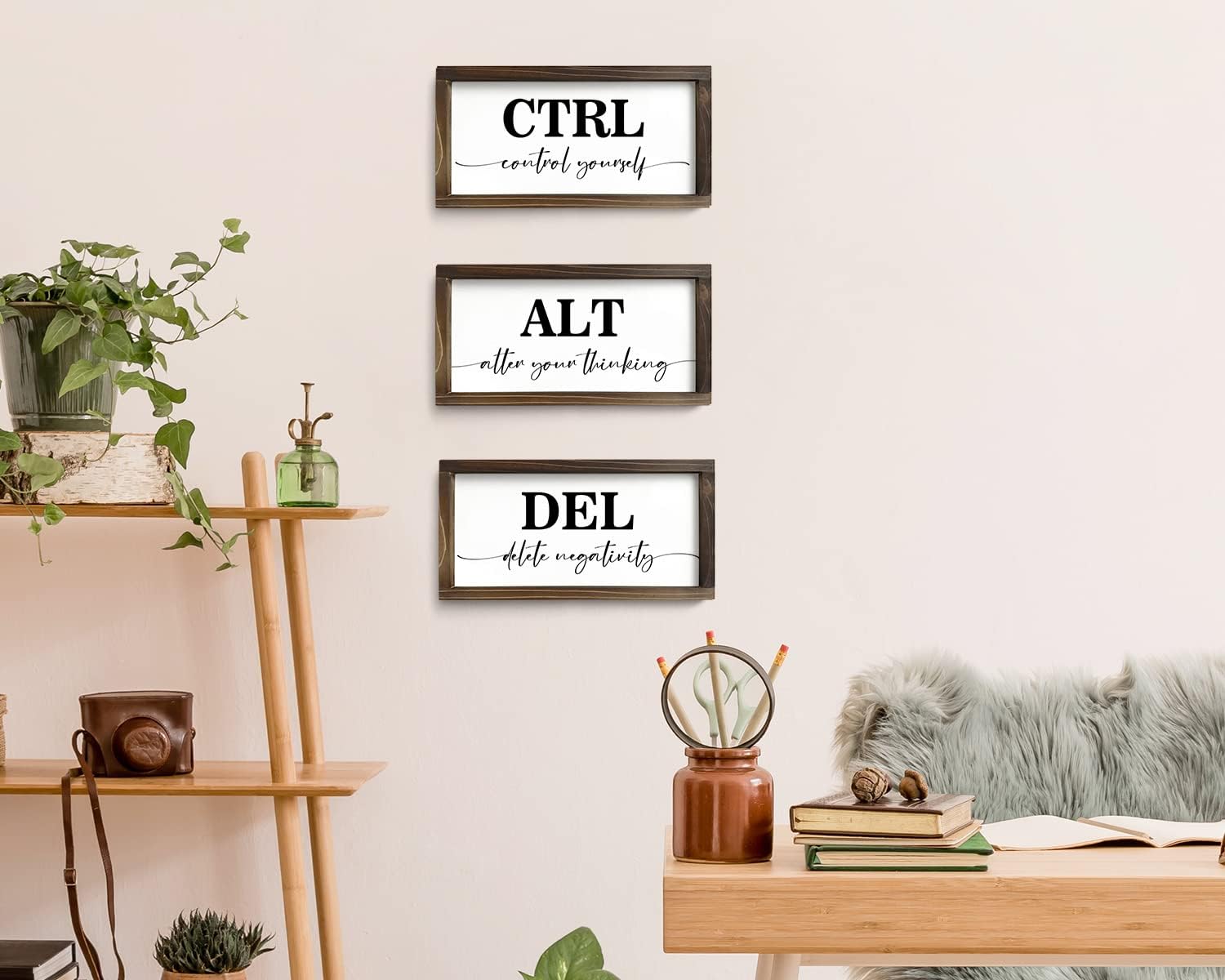 Framed Farmhouse Black Wall Decor — 6" - View 3