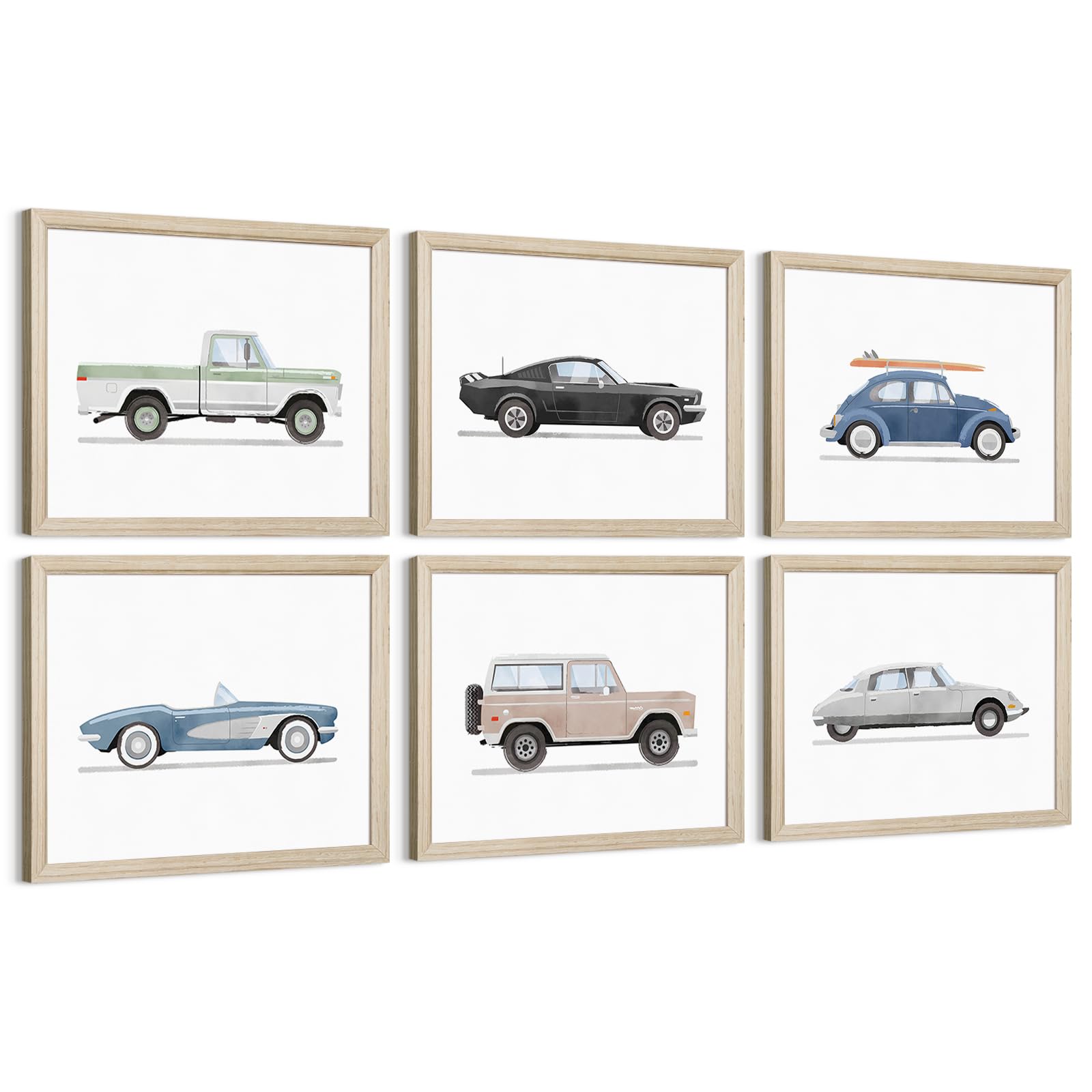 Framed Blue Wall Art — 8"