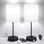 Dimmable Black Table Lamp — Set of 2
