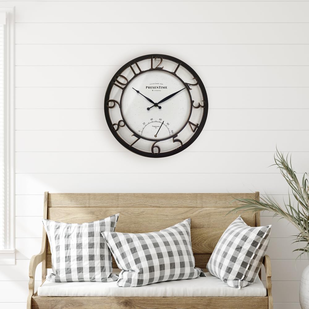 Farmhouse Gold Wall Clock — 13" - View 3