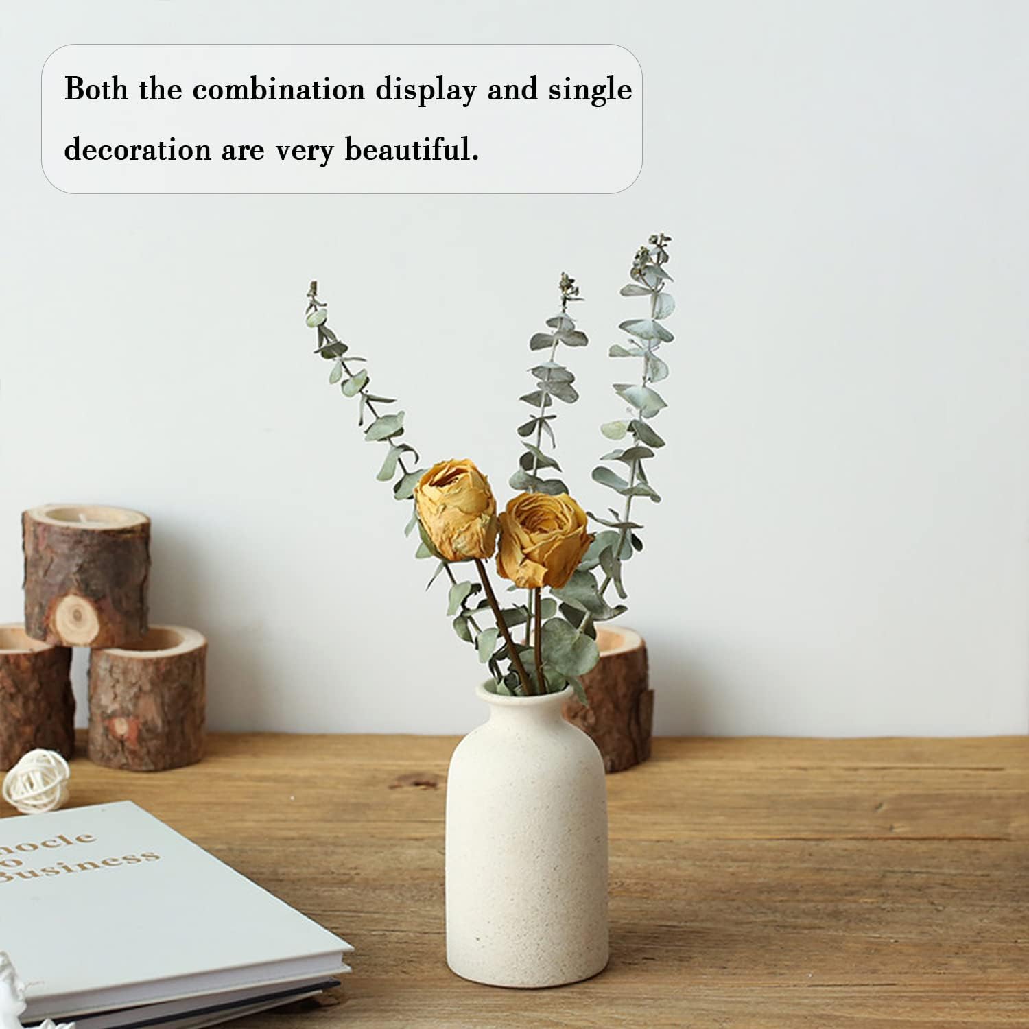 Boho Beige Flower Vase - View 6