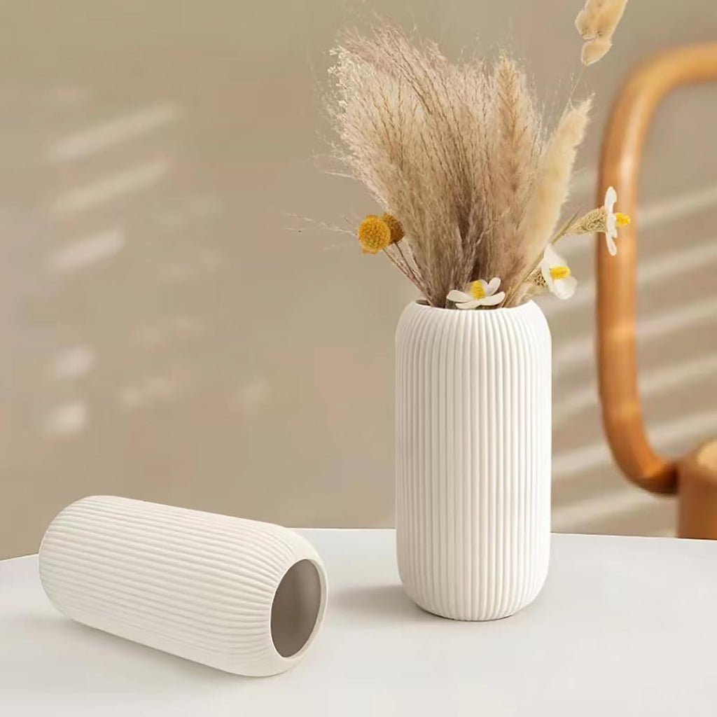 Farmhouse Beige Flower Vase - View 3