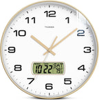 Battery Operated Luxe Black Wall Clock — 14" — 10 Inch