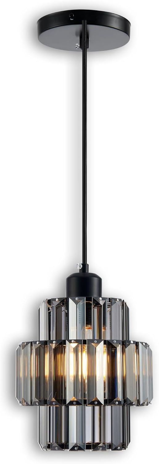 Adjustable Modern Beige Pendant Light — 6.6" — Midnight Fog