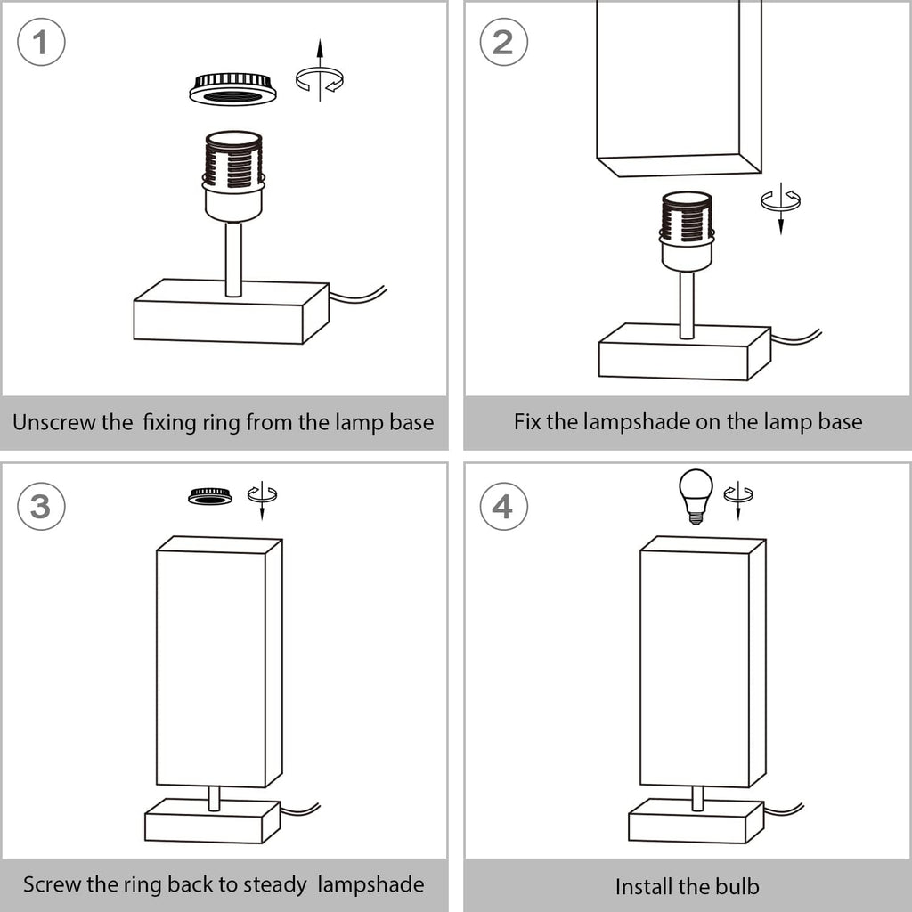 Dimmable Modern Fabric Desk Lamp - View 9