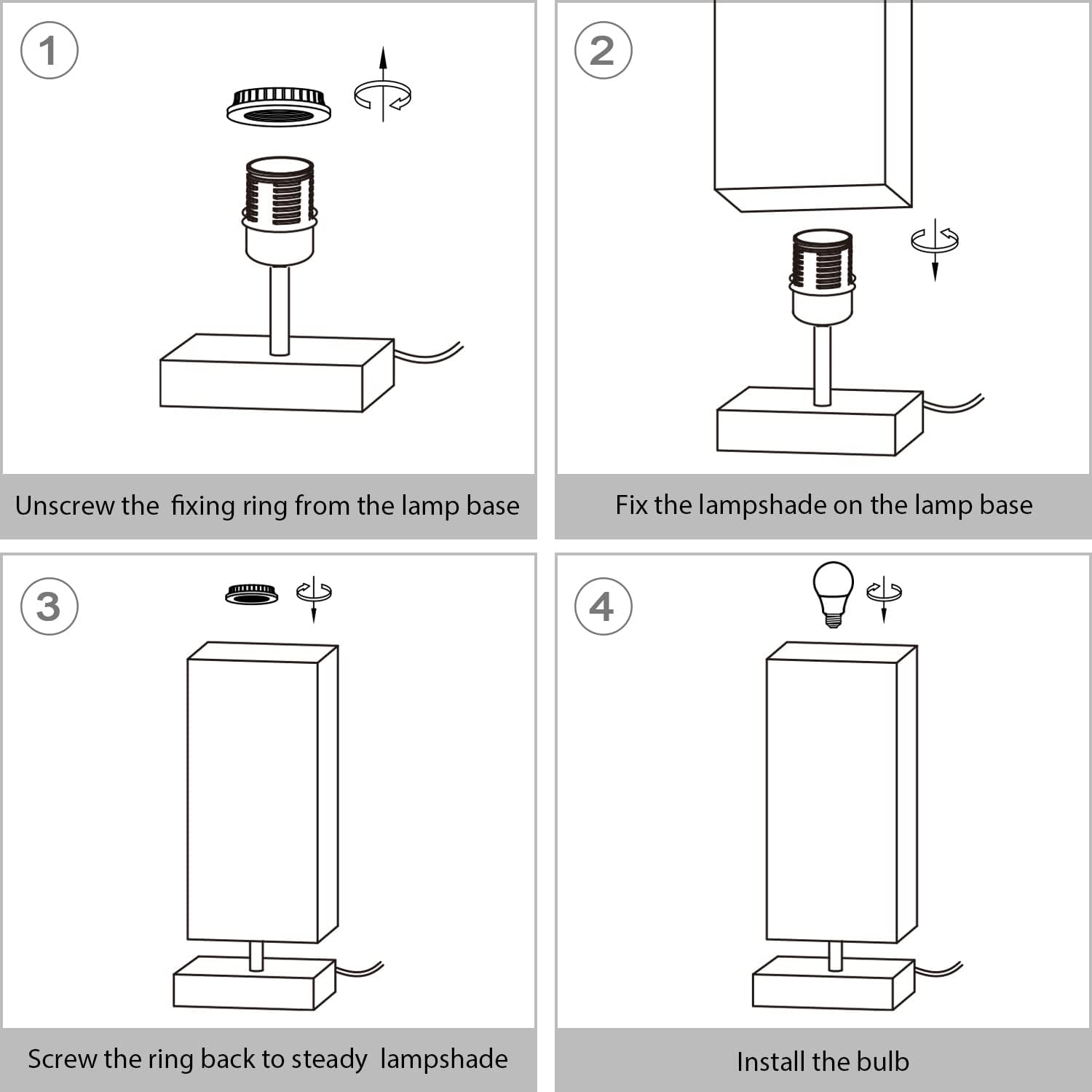 Dimmable Modern Fabric Desk Lamp - View 9