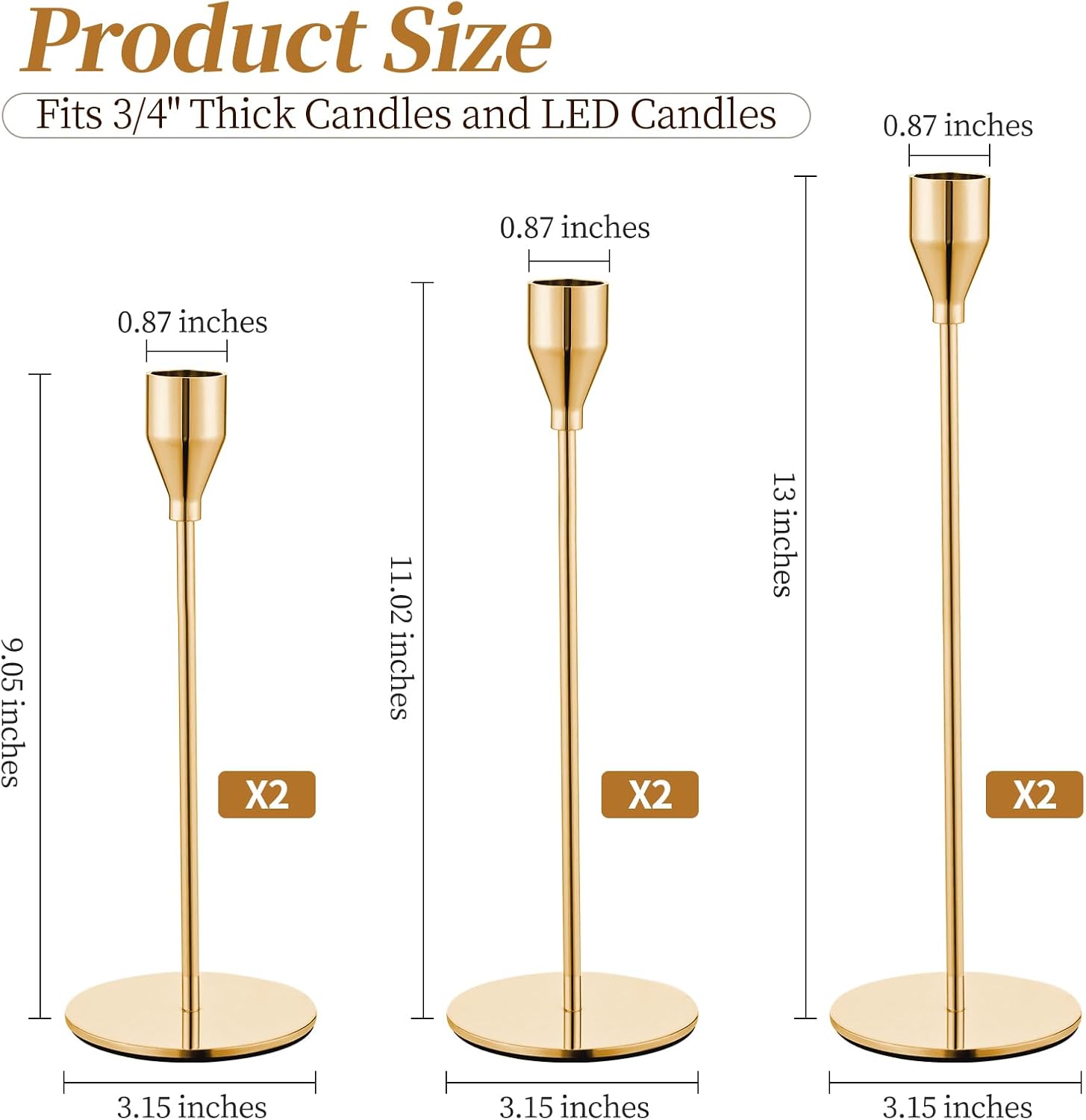Luxe Gold Candle — 4" - View 2