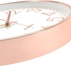 Battery Operated Luxe Beige Wall Clock — 12" - View 5