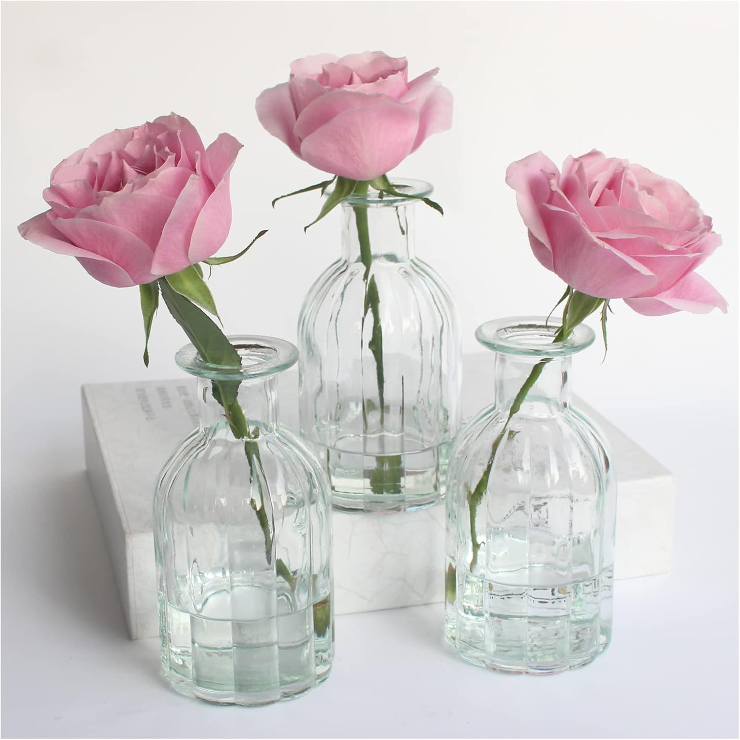 Round Glass Decorative Vase — 2.85" — Clear
