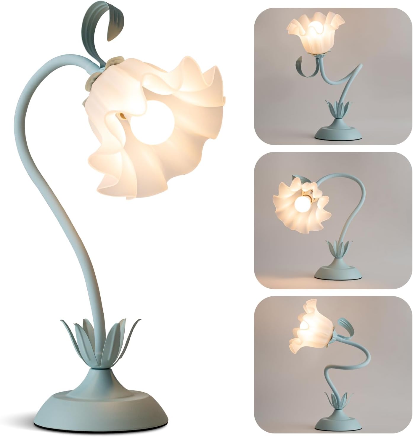 Vintage Blue Table Lamp — Blue