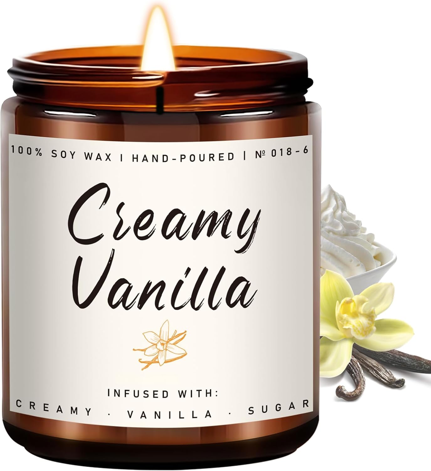 Soy Wax Scented Candle — Set of 4 — Creamy-Vanilla