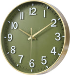 Battery Operated Luxe Black Wall Clock — 8" - View 3