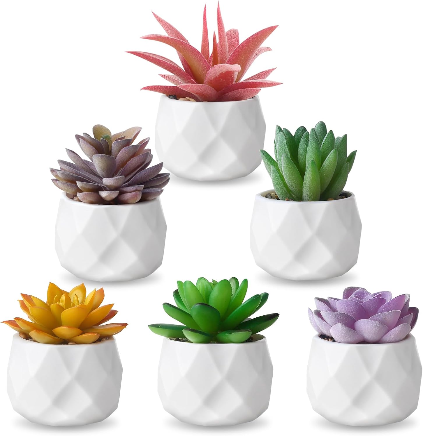 Green Faux Succulent — Mix