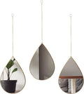 Luxe Black Wall Mirror — Set of 3 — Gold