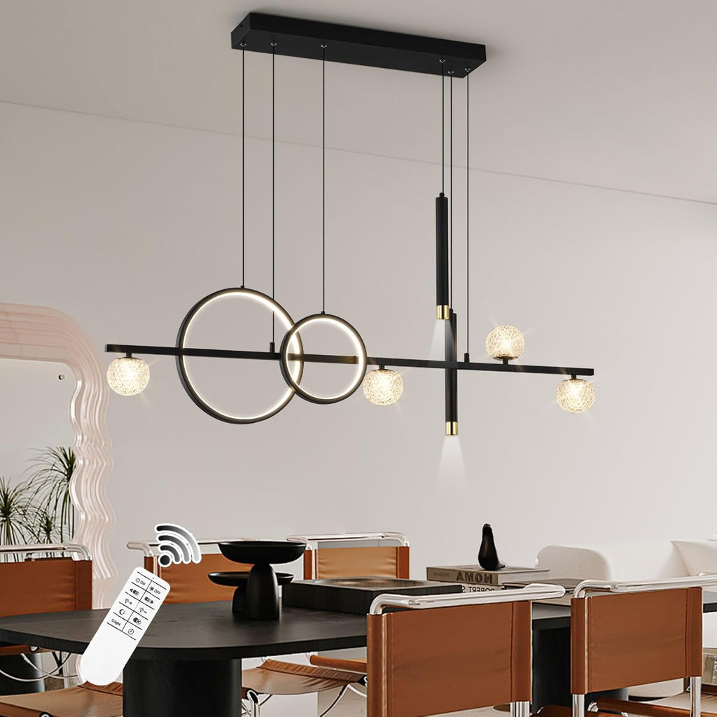 Dimmable Luxe Black Chandelier - View 9