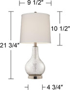 USB Charging Modern Silver Table Lamp — 21.75" - View 4