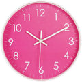 Battery Operated Modern Green Wall Clock — Rose