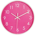 Battery Operated Modern Green Wall Clock — Rose
