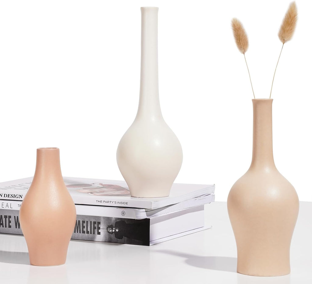 Boho Ceramic Flower Vase — Set of 3 - View 10