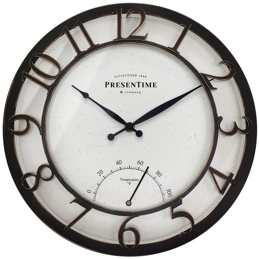 Farmhouse Gold Wall Clock — 13"