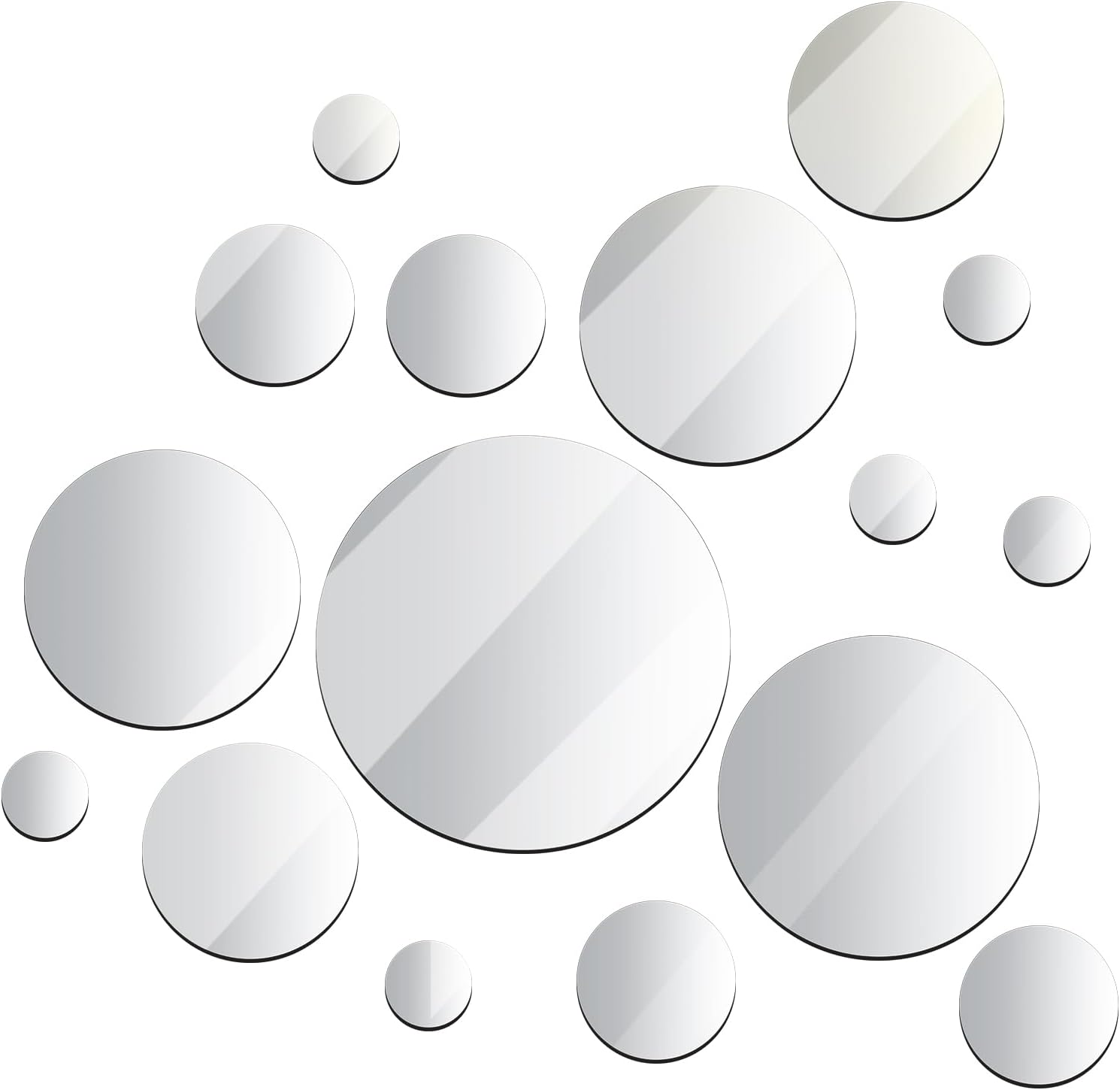 Round Glass Wall Mirror — 6" — 16
