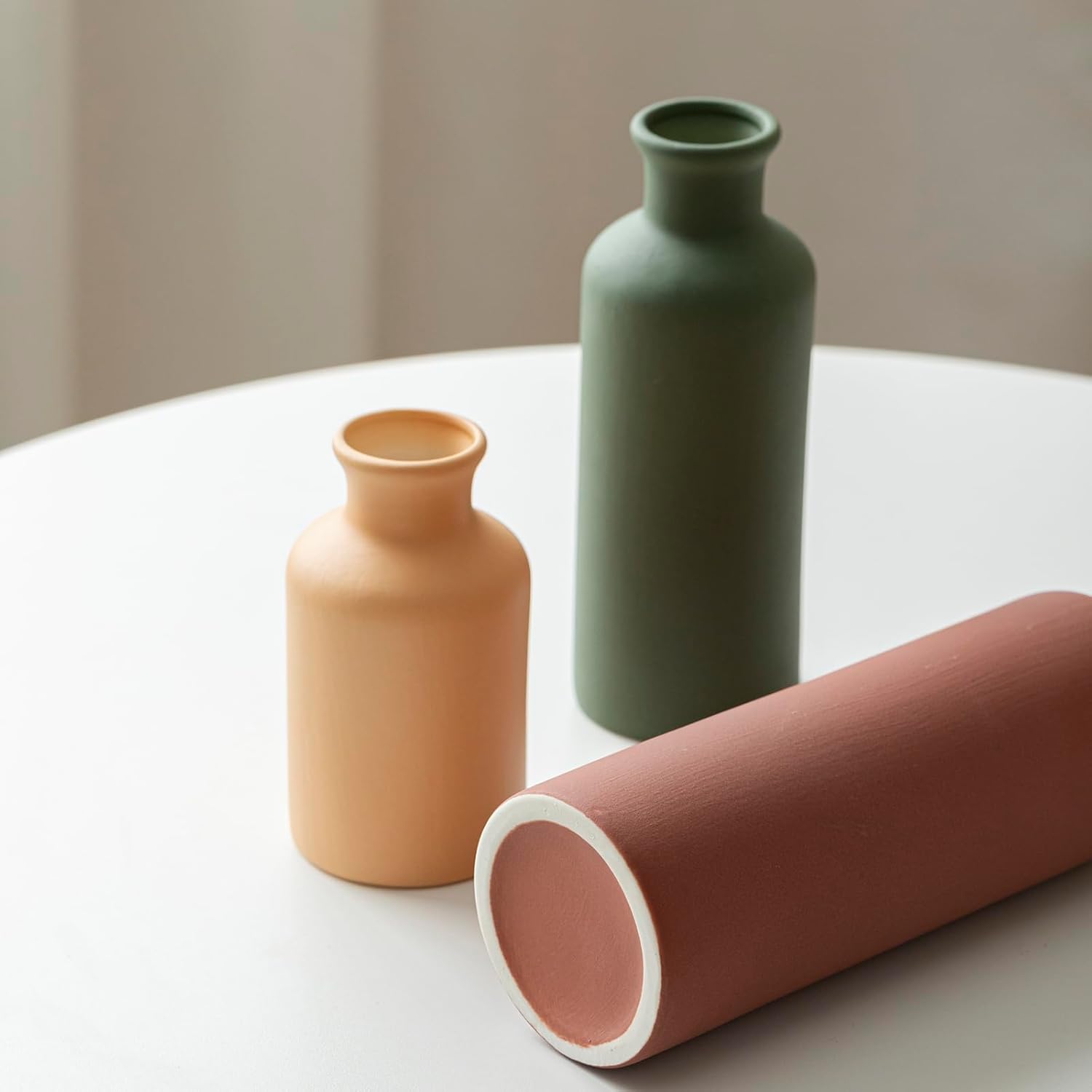 Farmhouse Beige Vase Set — Set of 3 - View 5