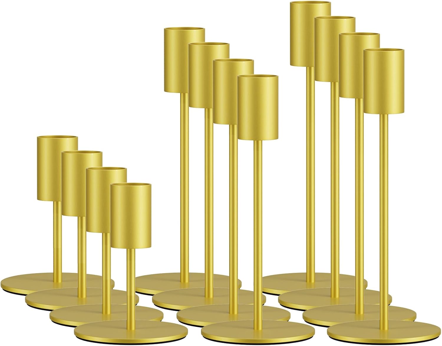 Luxe Black Candle — Set of 6 — Gold