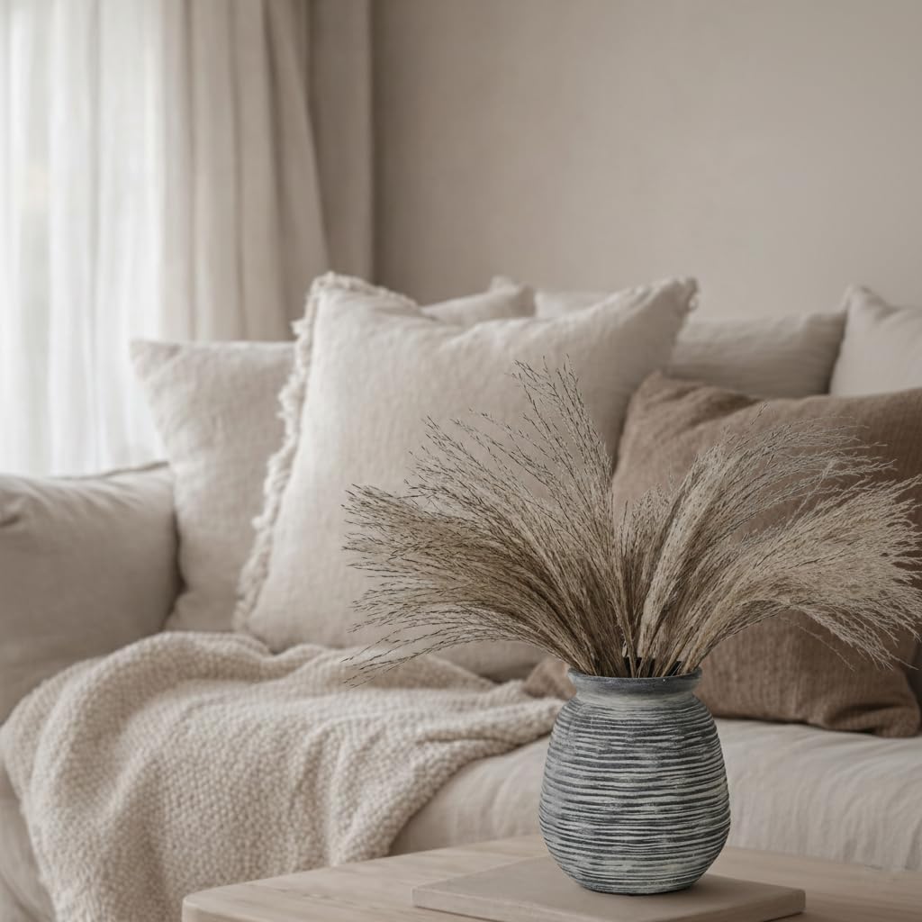 Farmhouse Beige Flower Vase — 3" - View 9