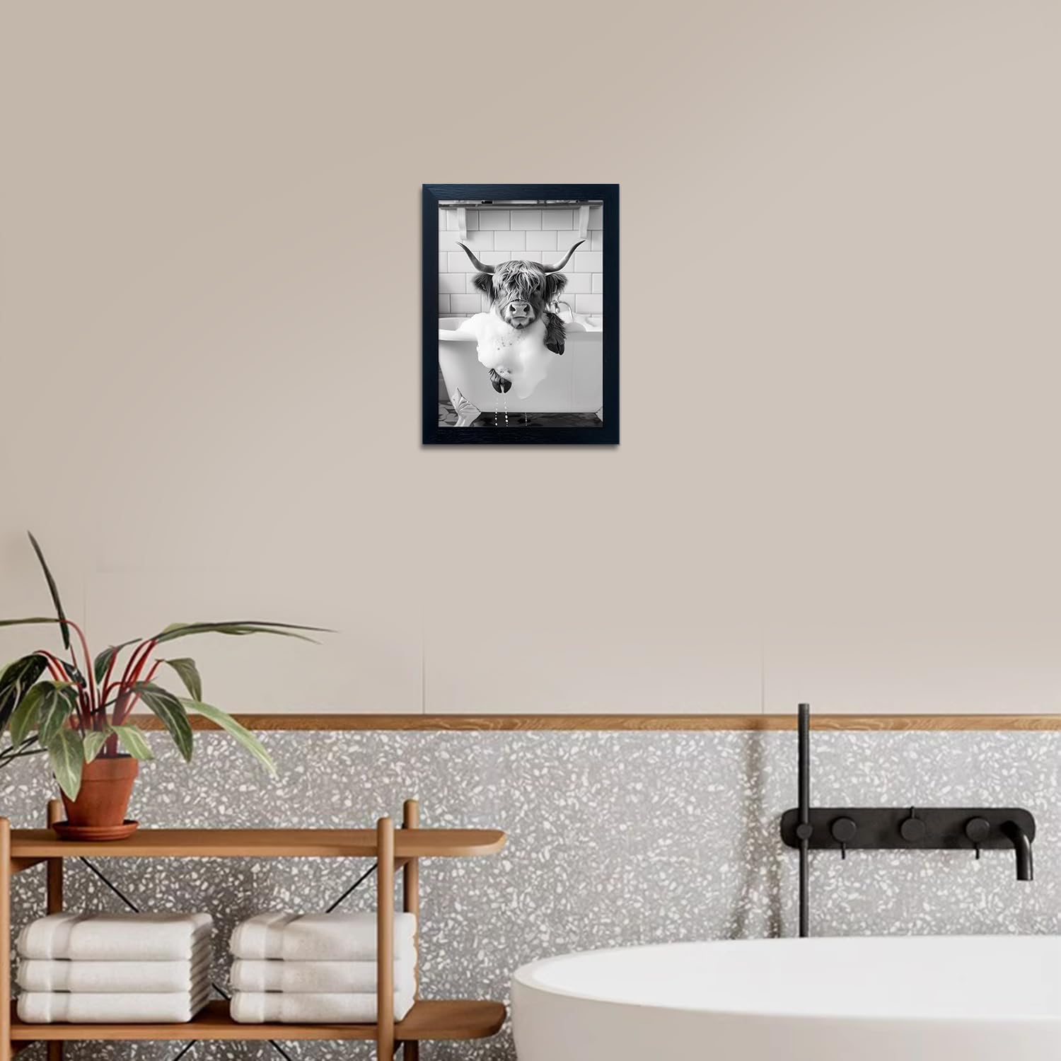 Framed Farmhouse Fabric Wall Decor — 10" - View 5