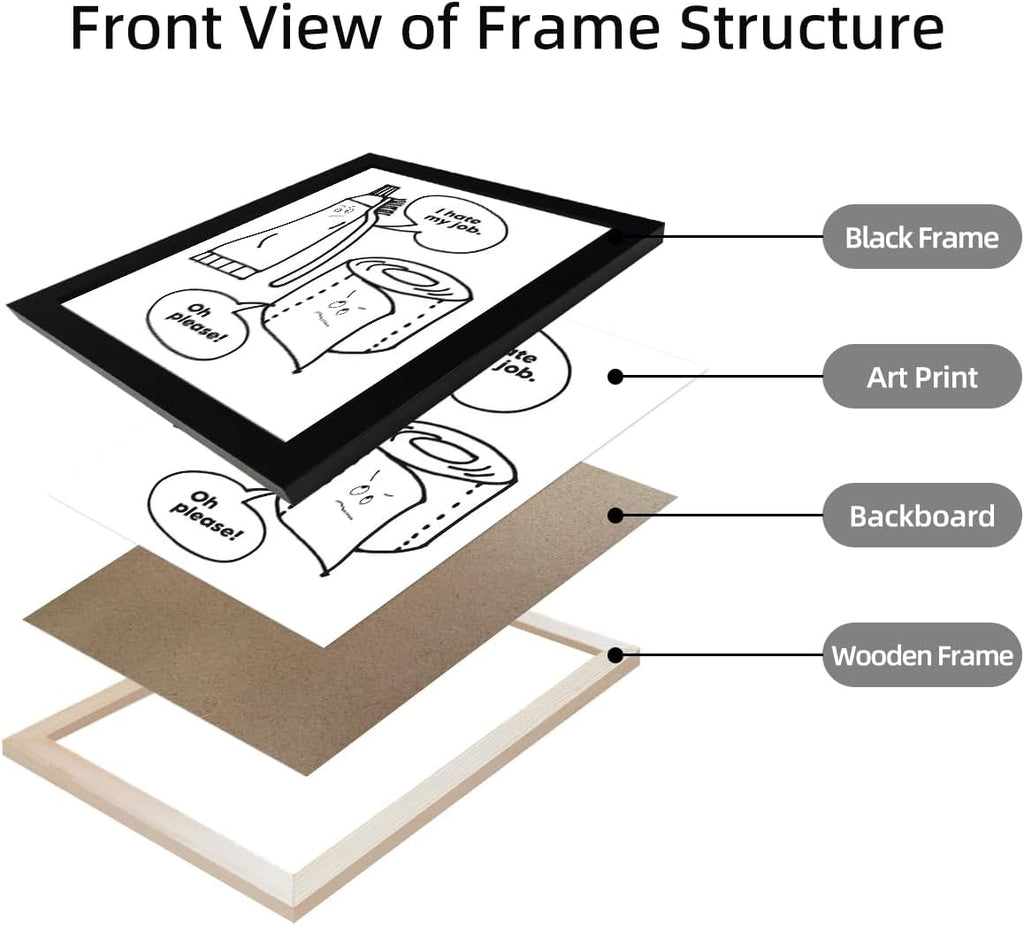Framed Black Wall Decor — 10" - View 2