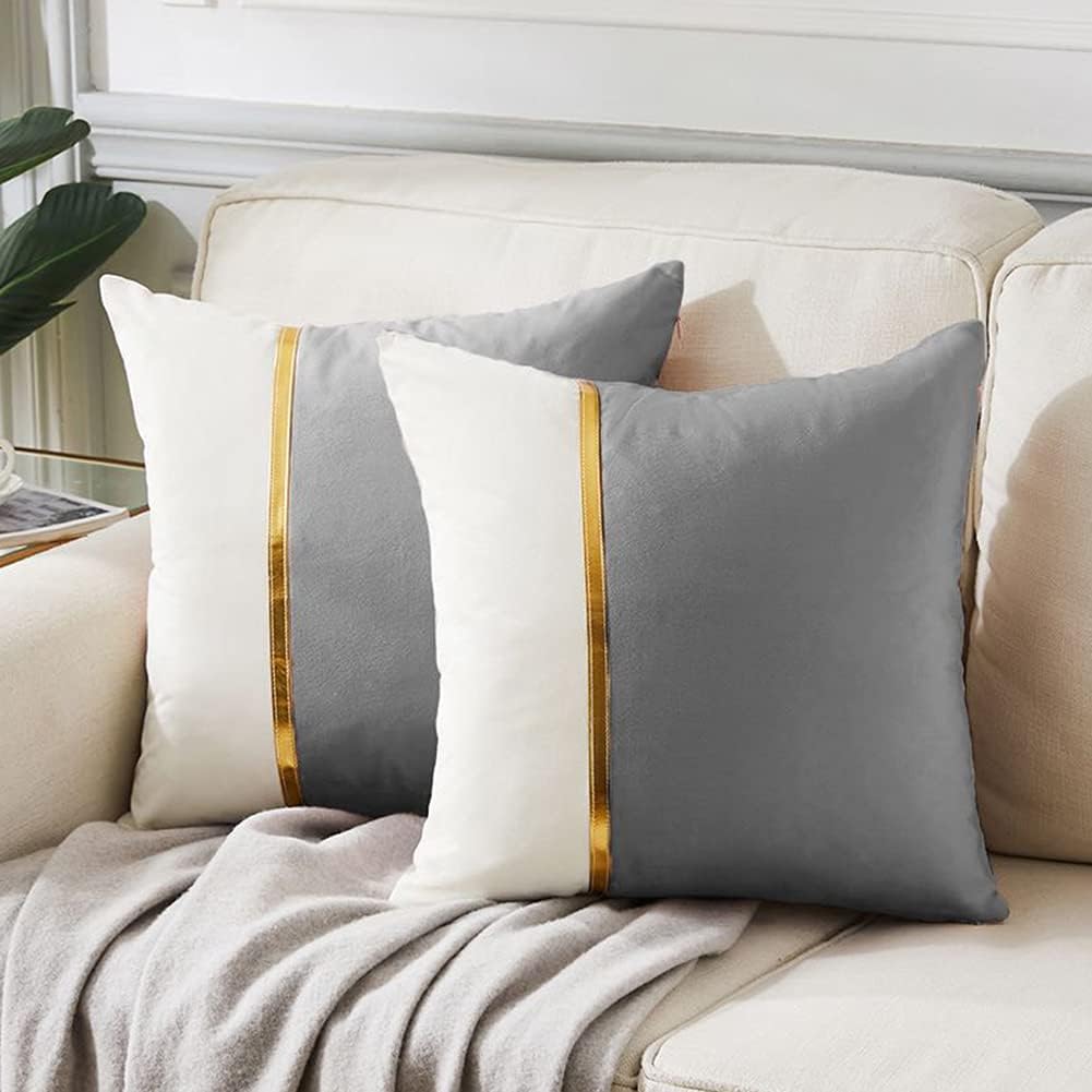 Velvet Luxe Black Throw Pillow Cover — 18" — 16" x 16" (Pack of 2)