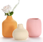 Boho Black Decorative Vase — Set of 3 — Colorful