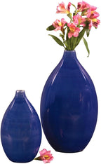 Oval Ceramic Vase Set — 12" - View 5