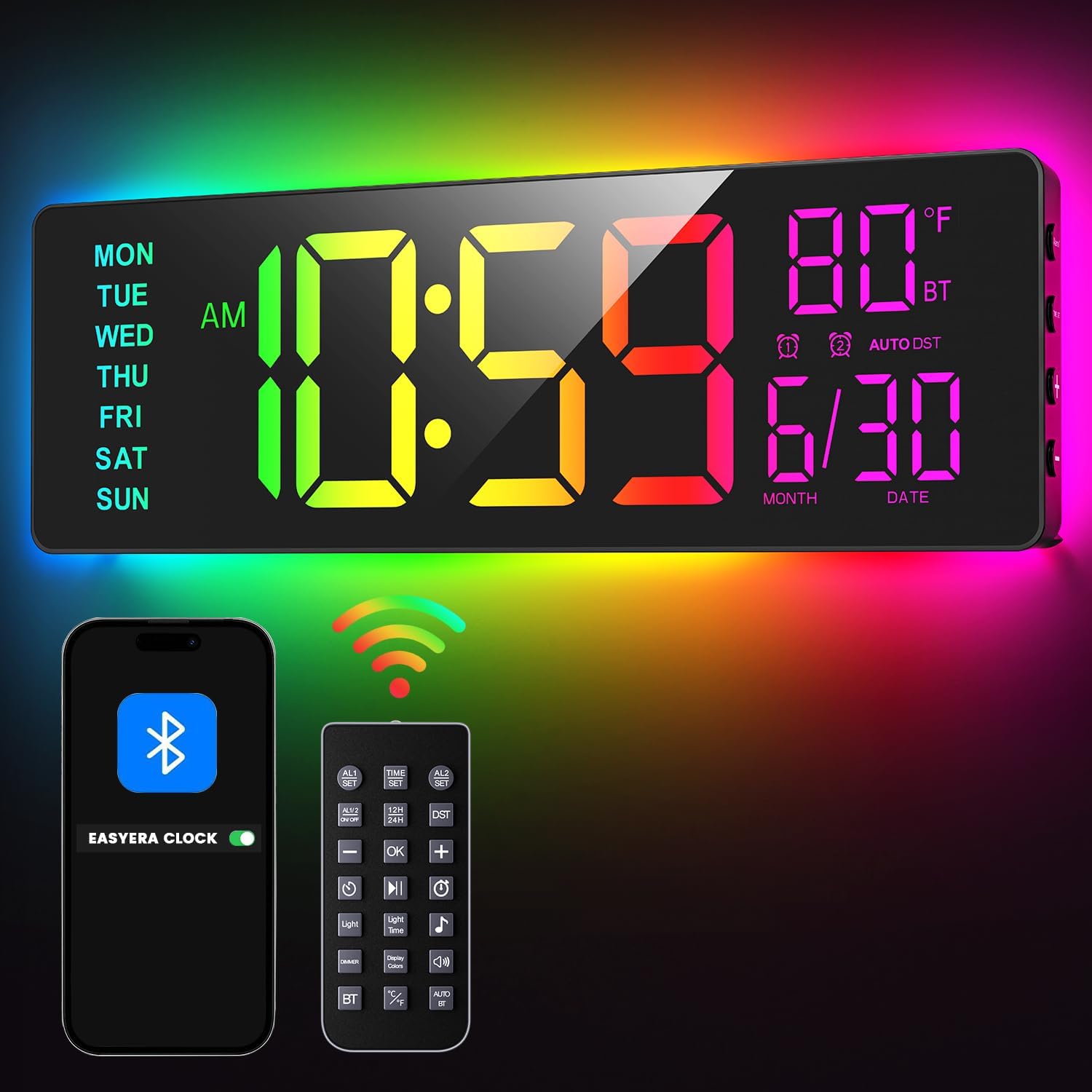 RGB Wall Clock — 16.5" — 16.5 inches