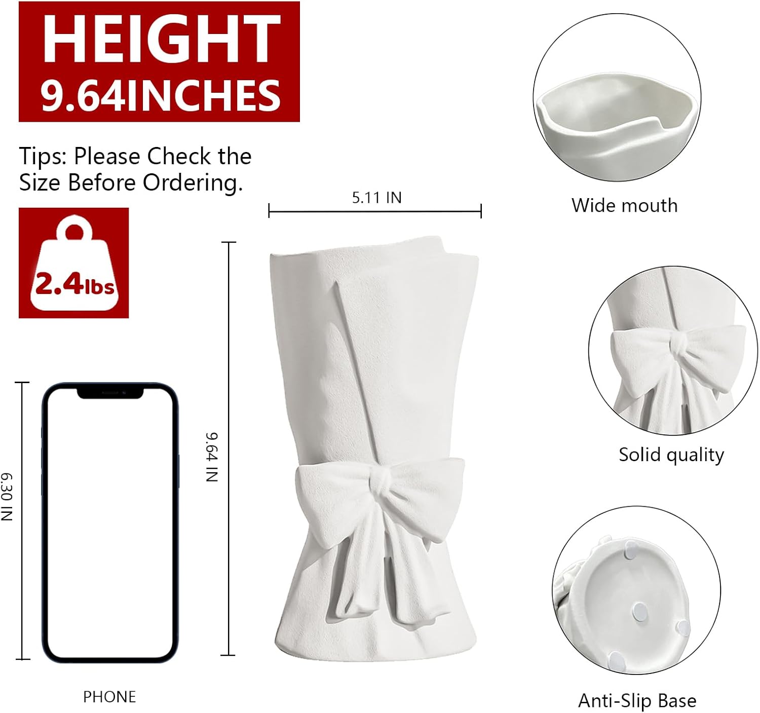 Beige Flower Vase - View 3