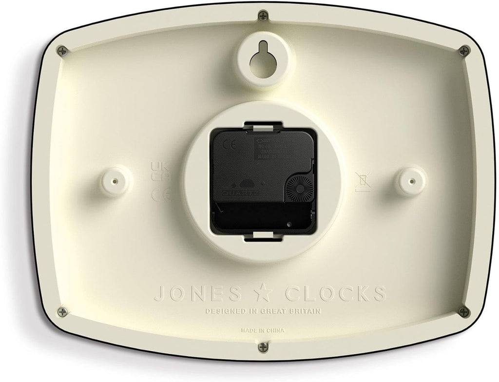 Rectangular Mid-Century Black Wall Clock — 10" - View 7