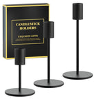 Modern Black Candle — Set of 3
