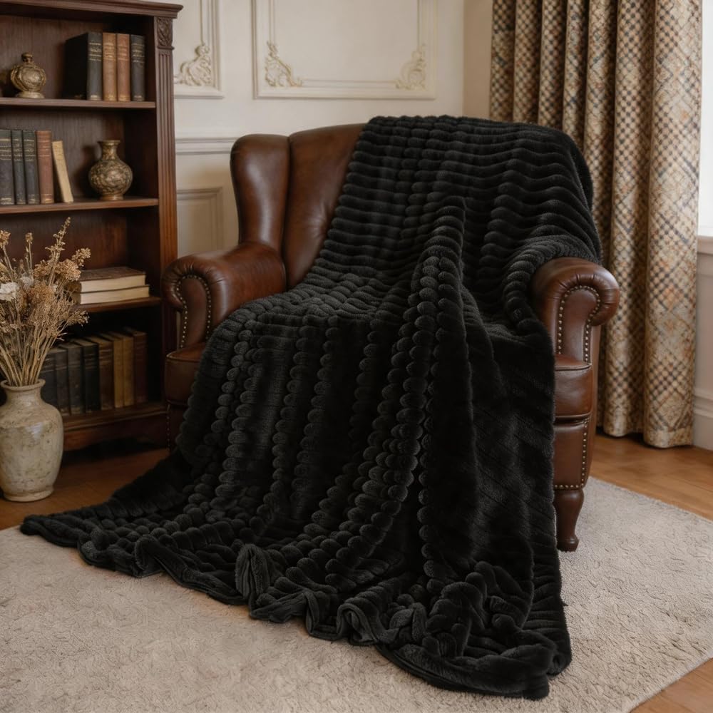 Beige Throw Pillow — 51" — Black