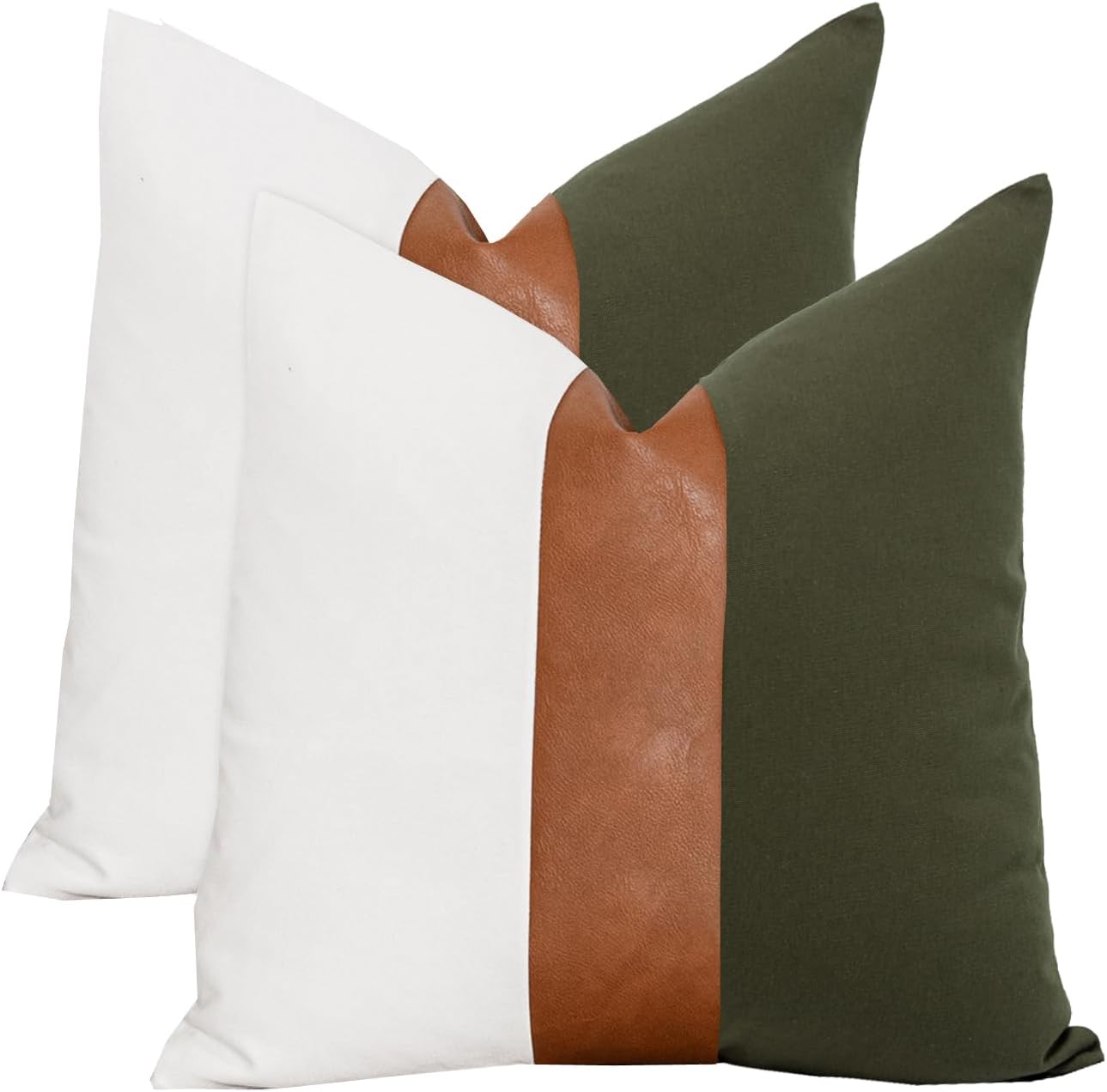 Boho Black Throw Pillow Cover — 18" — 18" x 18" (Pack of 2)